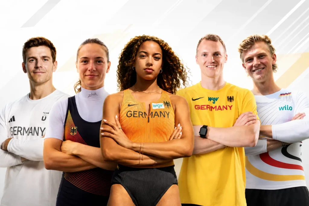 Athletinnen und Athleten des Team Münster 2028